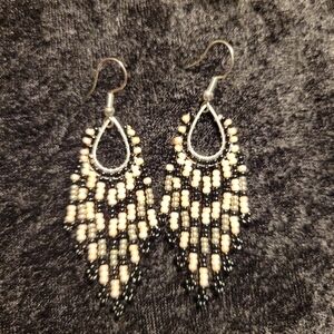 Chic Beaded Teardrop Earrings